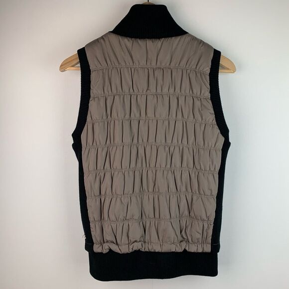 Calvin Klein Performance Black Zippered Puffer Vest Gold Hardware Women's Size S - Picture 3 of 7